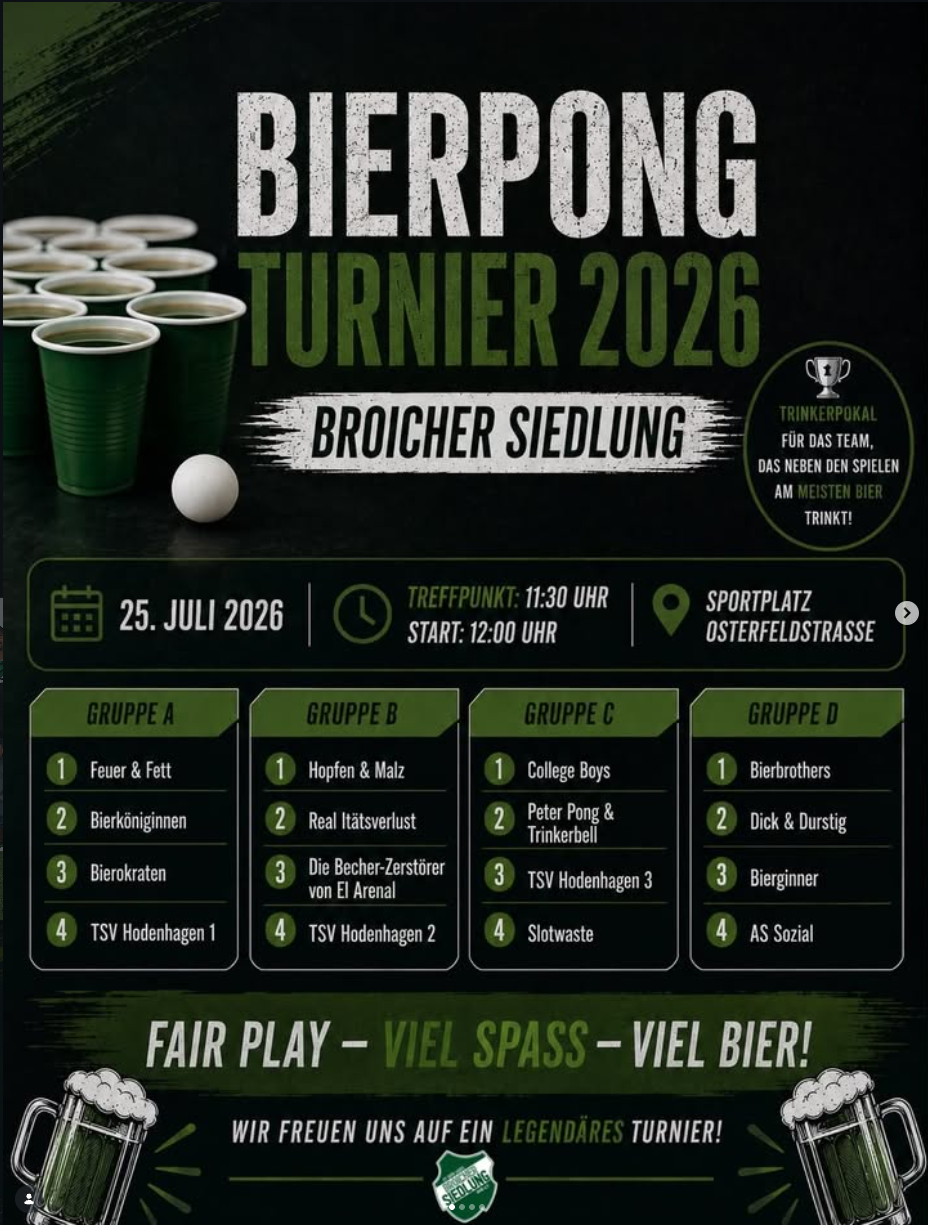 🍺🏓 AUSLOSUNG BIERPONG-TURNIER 2026 🏓🍺